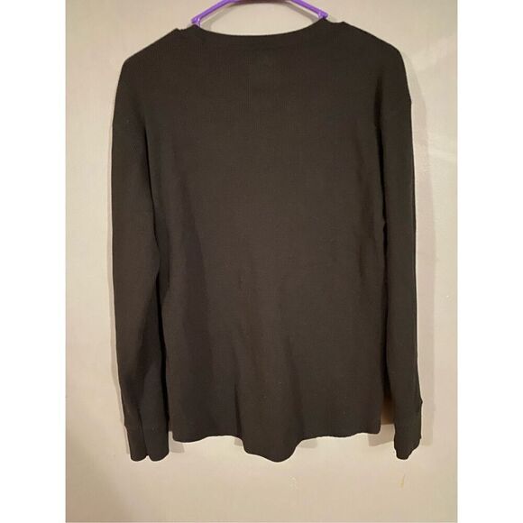 Time and Tru Black Long Sleeve Flannel Top Size Large - Picture 2 of 3